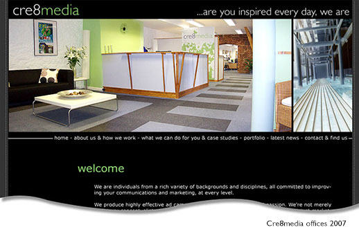 The offices of Cre8media, a full service creative agency established by Brent Meheux