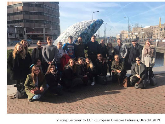 Brent Meheux and students attending the 2019 ECF (European Creative Futures) conference, Utrecht, Holland in 2019